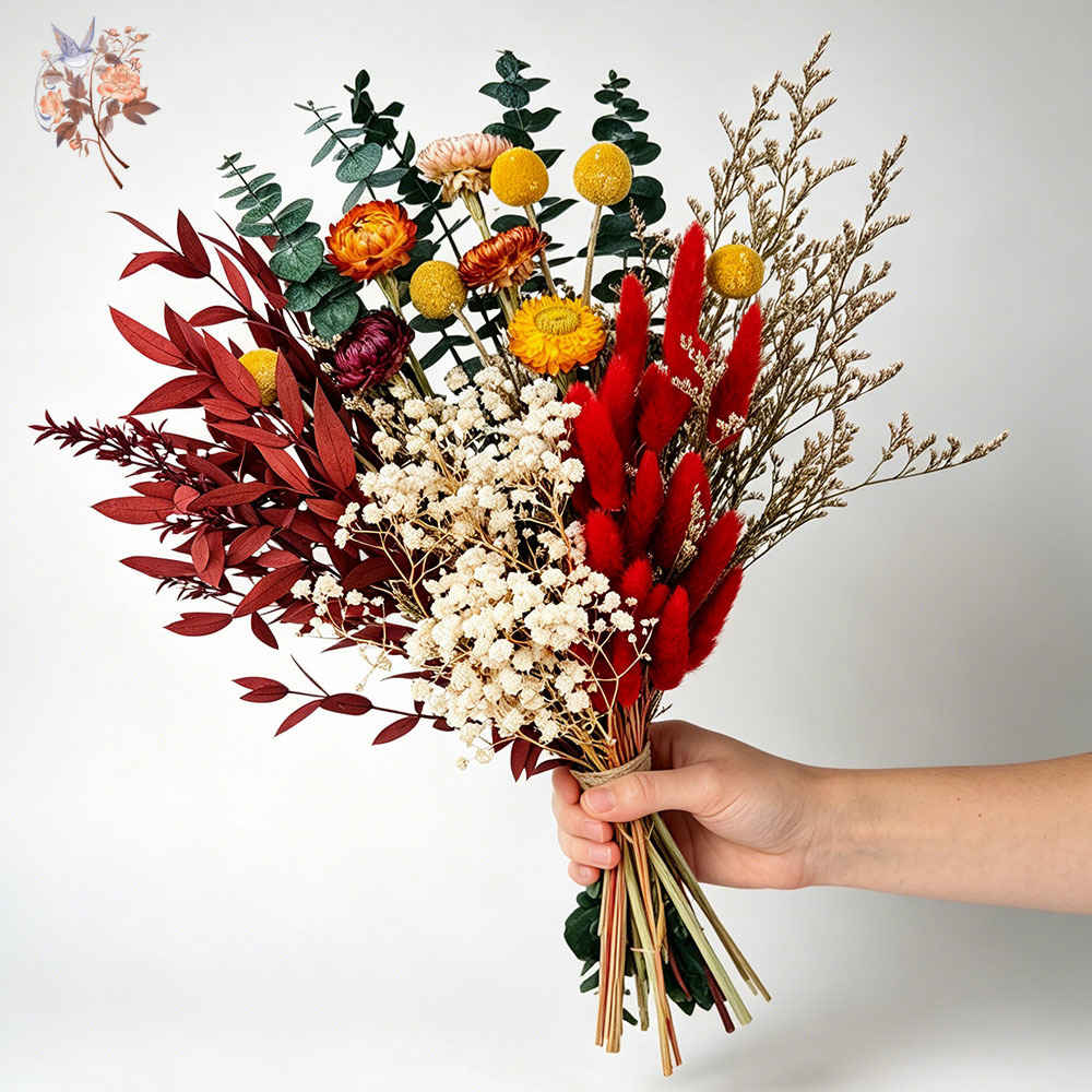 Dried Flower Bunch - 자연 건조 꽃다발 실제 꽃꽂이 홈
