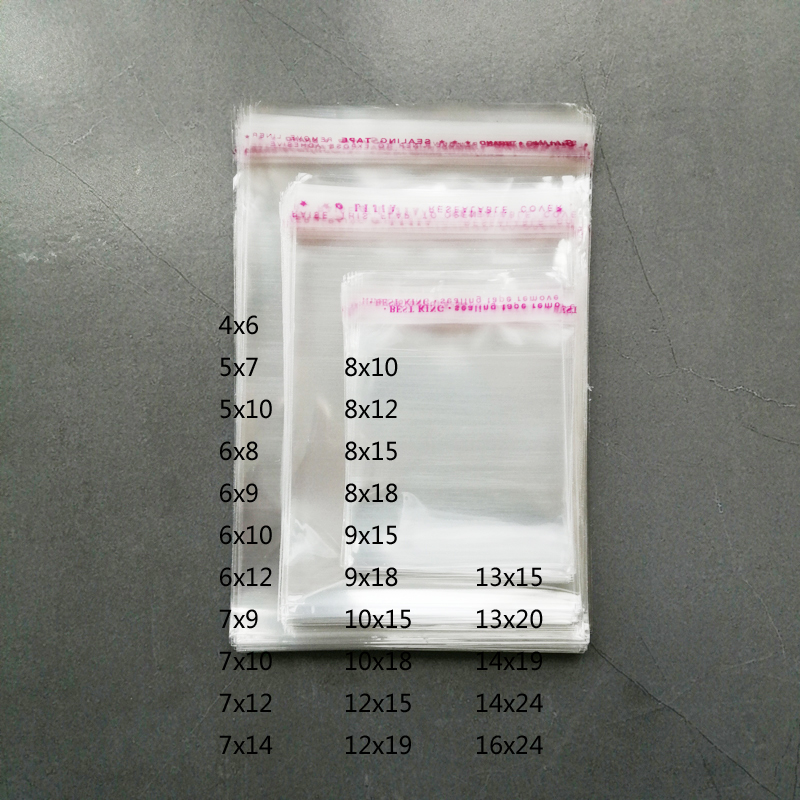 Cellophane Wrap Clear - 셀로판 셀로판 자체 밀봉 플라스틱 가방,