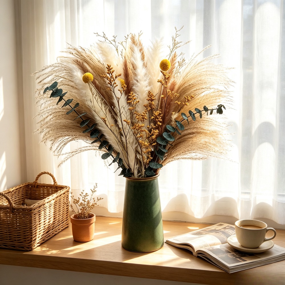 말린 꽃 꽃다발, 소박한 장식용 말린 꽃다발, 가정 테 - Dried Flower Bunch 리뷰 및 가격