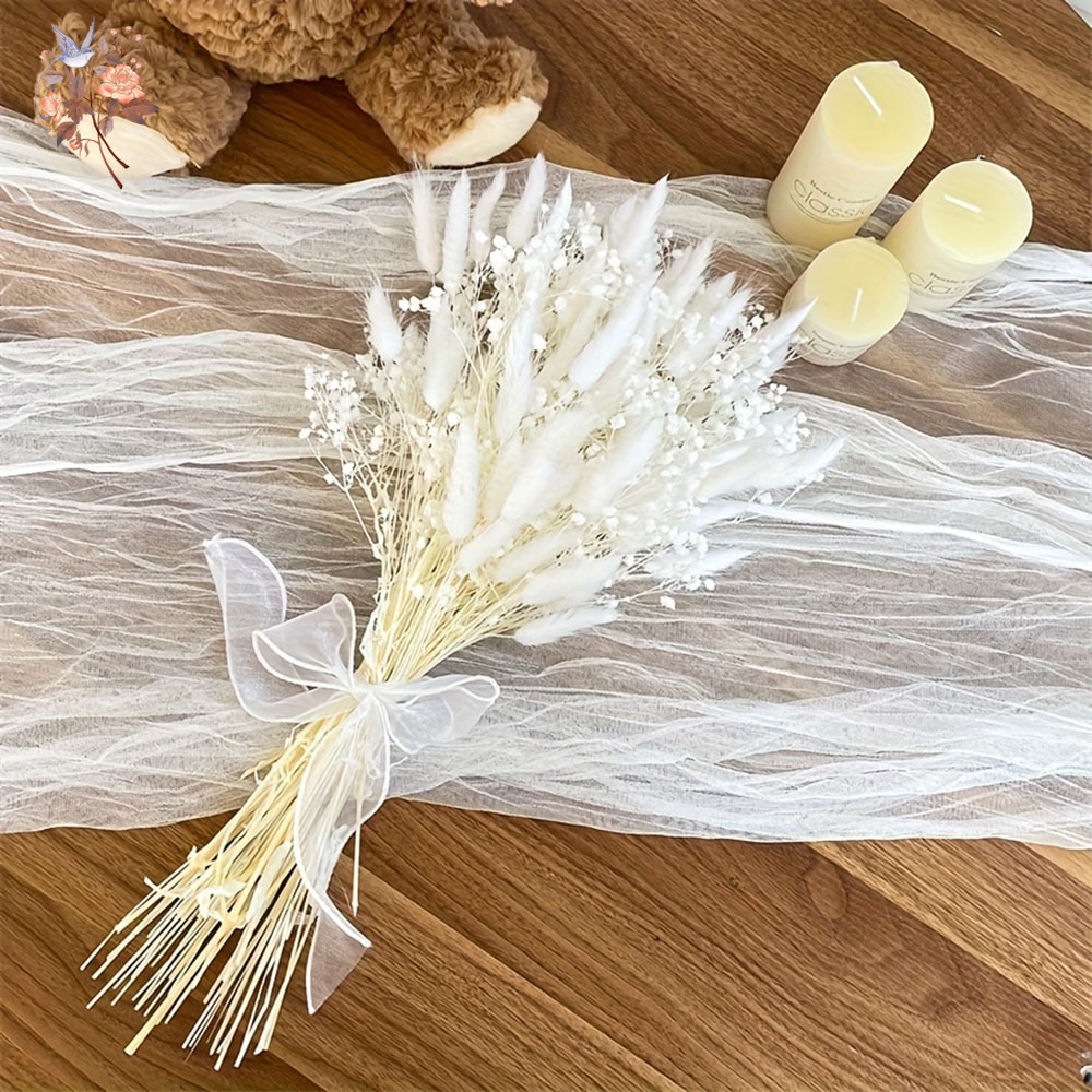 54Pcs 흰색 말린 꽃 신부 Mariage 꽃다발 자 - Dried Flower Bunch 리뷰 및 가격