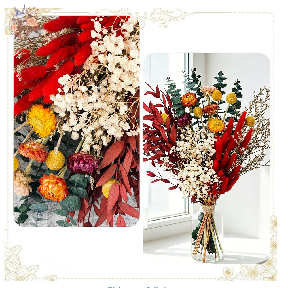 자연 건조 꽃다발 실제 꽃꽂이 홈 거실 침실 장식 빈티 - Dried Flower Bunch 리뷰 및 가격