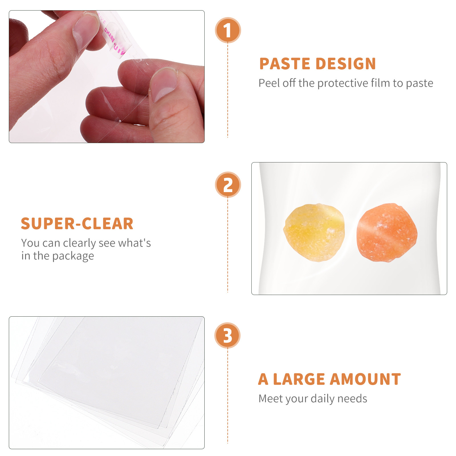 200개 투명 셀프 실링 OPP 봉투 5X27cm 길이 - Cellophane Wrap Clear 리뷰 및 가격