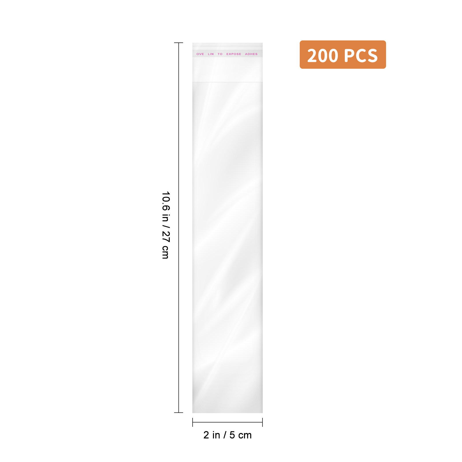 200개 투명 셀프 실링 OPP 봉투 5X27cm 길이 - Cellophane Wrap Clear 리뷰 및 가격