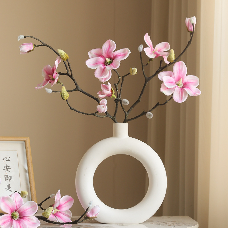 레트로 인공 목련 꽃, 웨딩 홈 장식, 꽃 장식, 인공 - Dried Flower Bunch 리뷰 및 가격