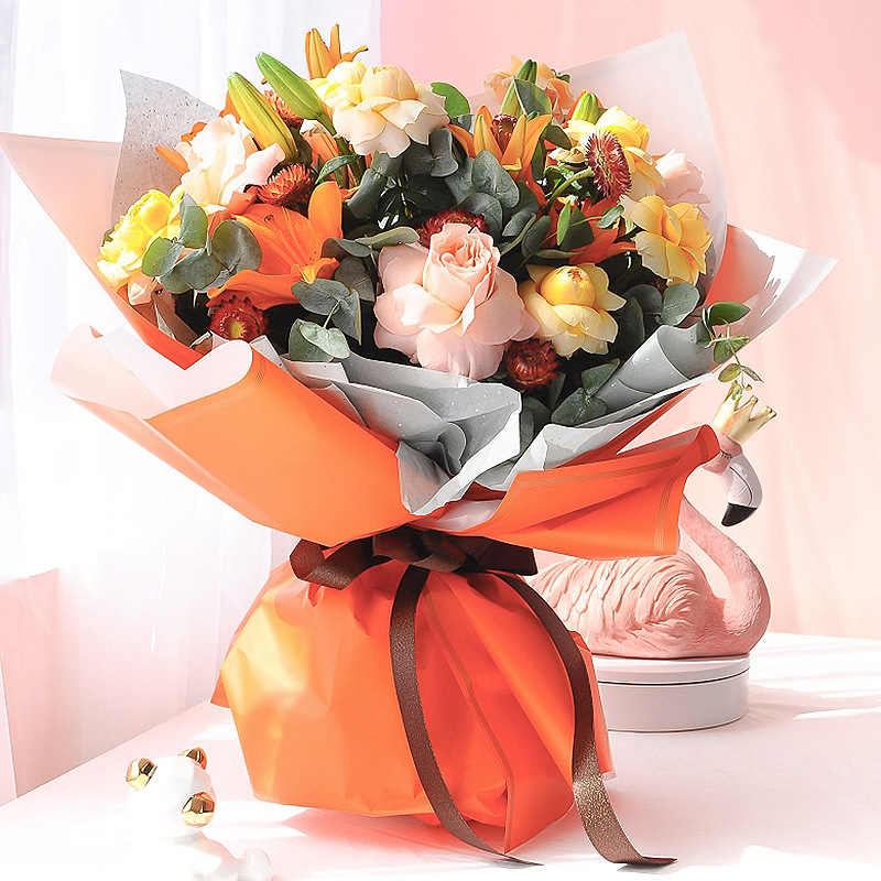 20 개/갑 꽃 포장지 2 색 양면 꽃다발 꽃 포장지  - Florist Supply Wholesale 리뷰 및 가격