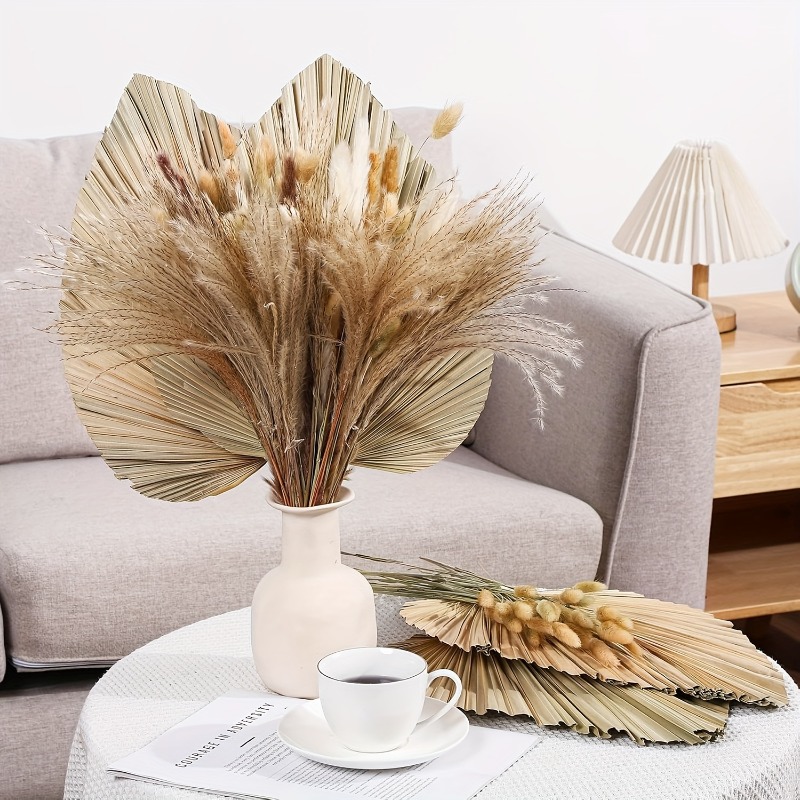 105개 대량 건조 팜파스그래스 세트 인조 꽃 팜 스피 - Palm Leaf Dried 리뷰 및 가격